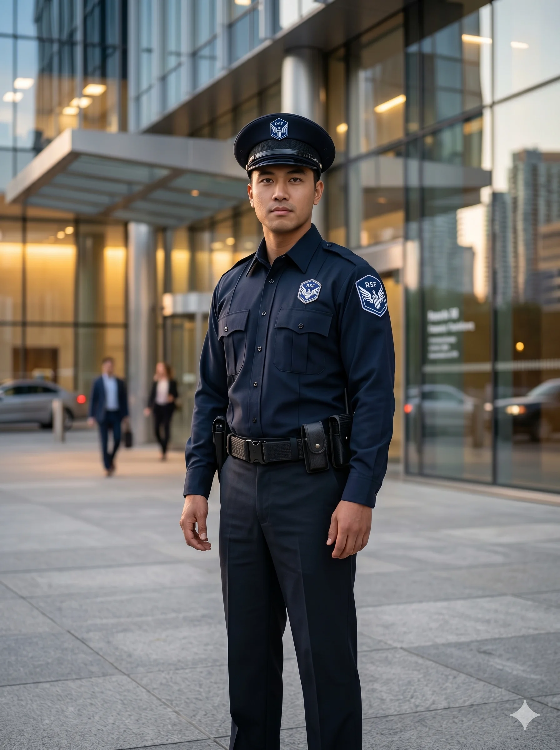 Security officer on post